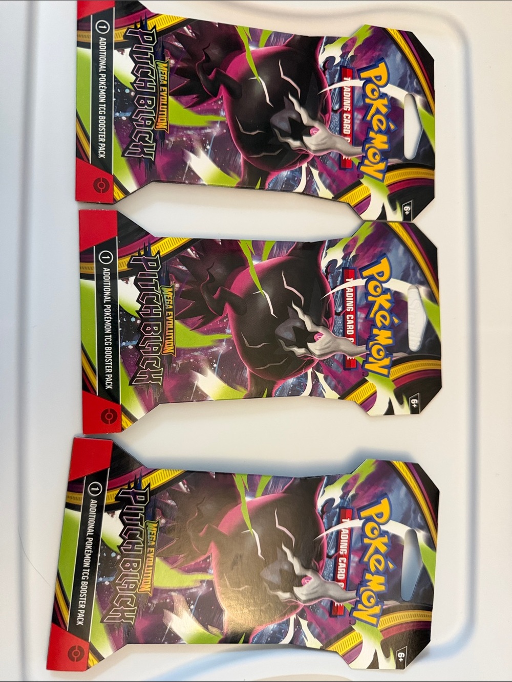 Pokémon Mega Evolution Pitch Black Booster Pack Lot of 3 | Sealed TCG 🔥